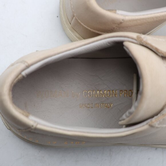 Common Projects Achilles Women's EU Size 37 Beige Leather Casual Sneakers Italy - Picture 10 of 11